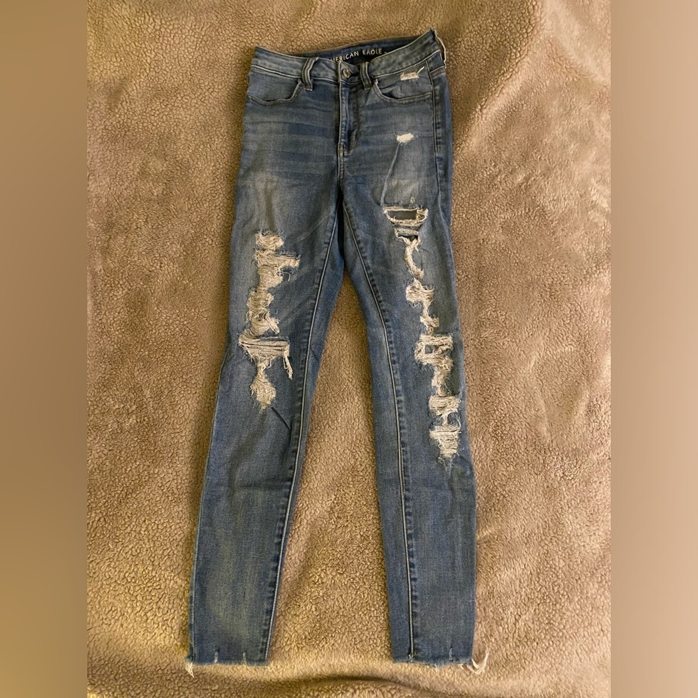 Super high rise skinny jeans American eagle